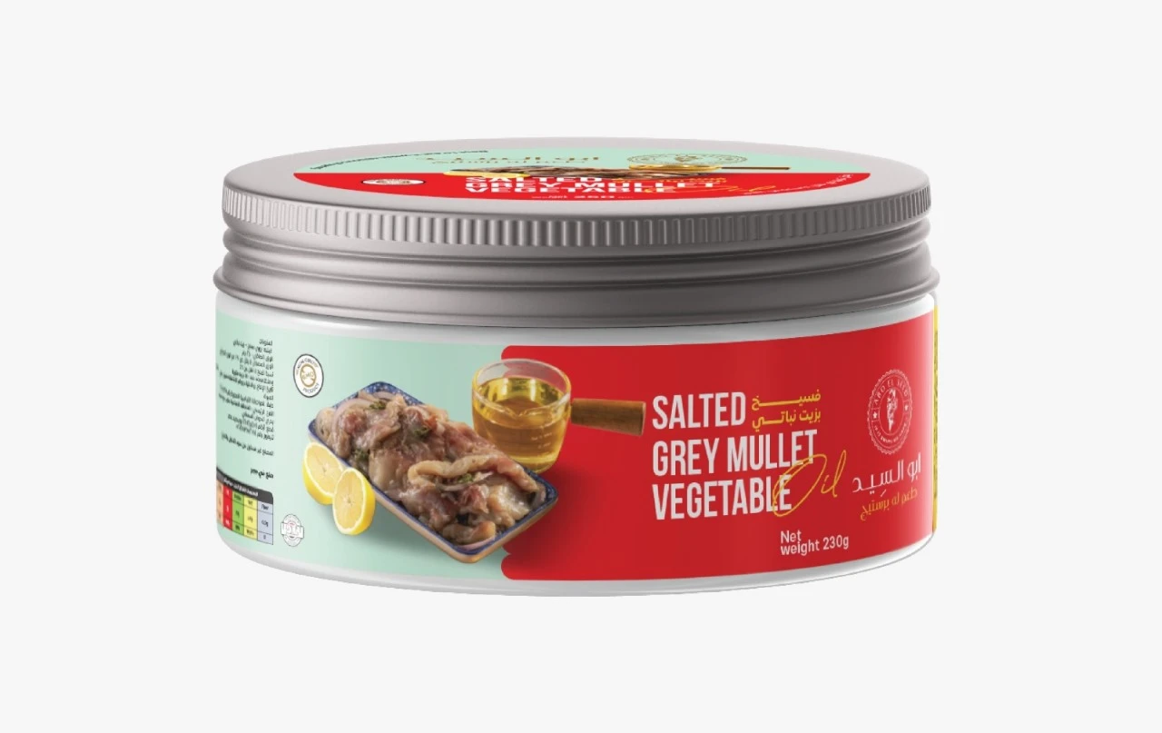salted grey mullet  fillet pieces with vegetable oil