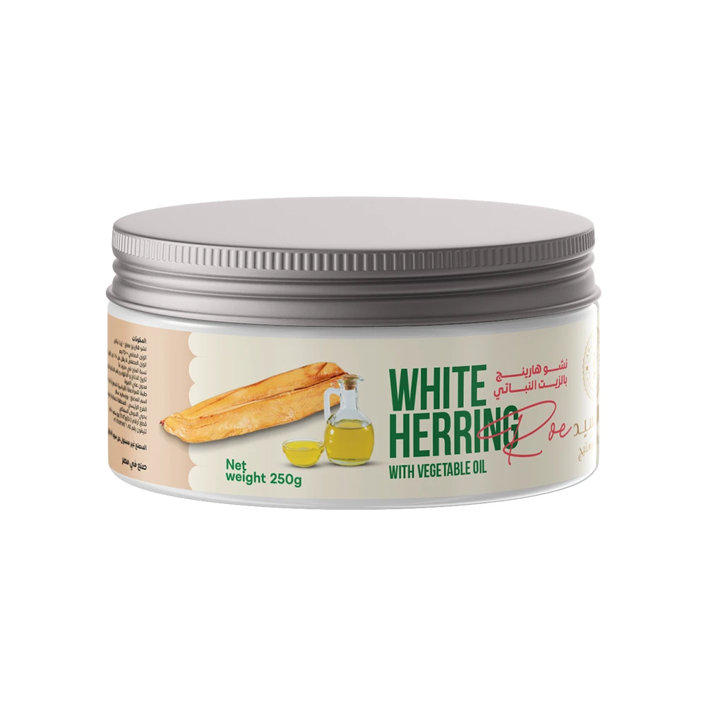 white herring  with  vegetable oil