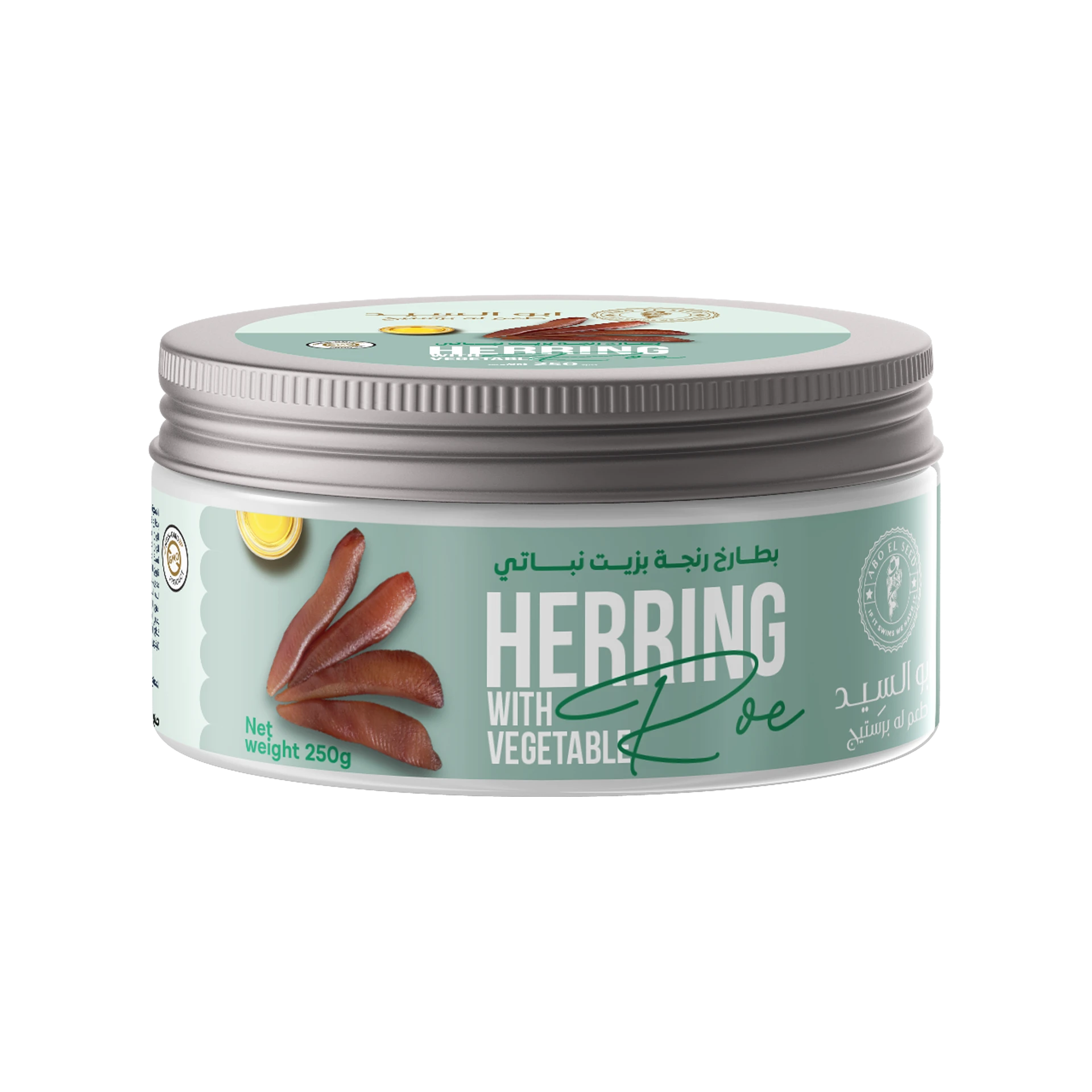 Herring roe fillets with vegetable oil